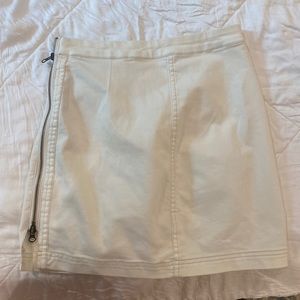 White Jean free people skirt